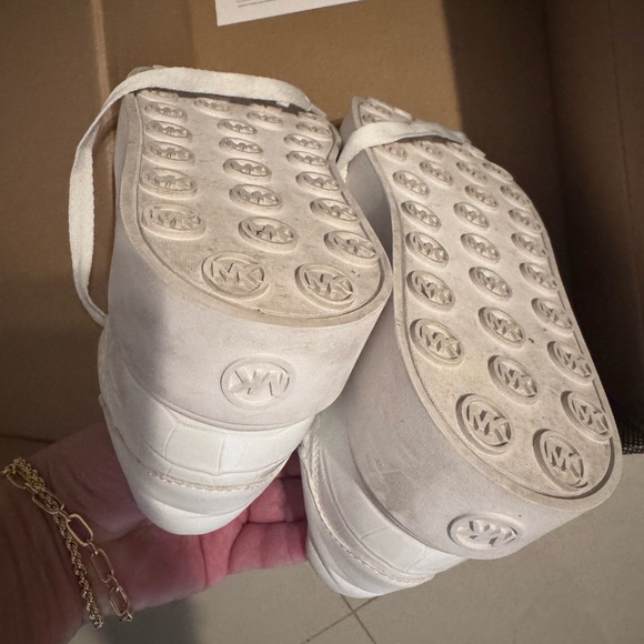 Michael Kors Classic White Lace-Up Sneakers - Picture 3 of 9